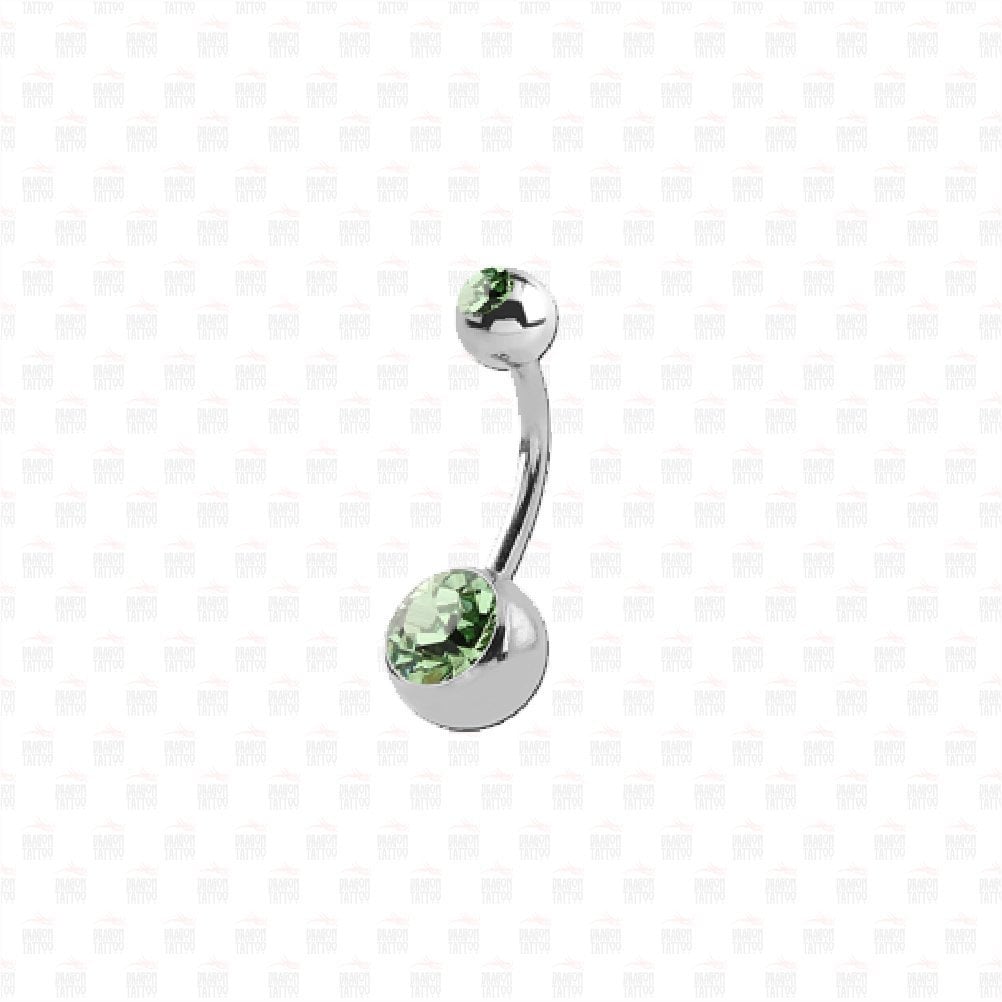 Cerrahi Çelik Çift Taşlı Göbek Piercing Cerrahi Çelik Çift Taşlı Göbek Piercing Top Büyüklüğü 8 mm - Bar Kalınlığı 1.6 mm - Bar Uzunluğu 12 mm