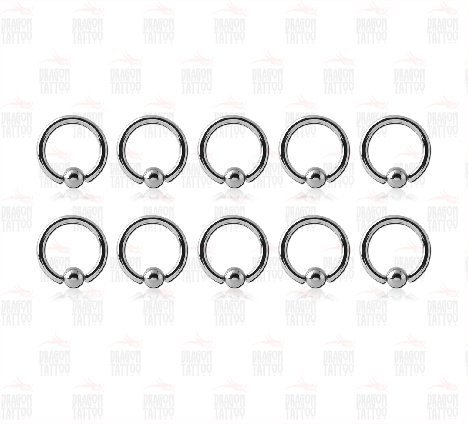 10 Adet Cerrahi Çelik Tek Toplu Halka Piercing