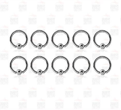 10 Adet Cerrahi Çelik Tek Toplu Halka Piercing