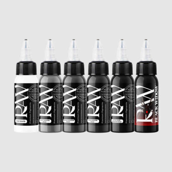 Raw Pigments Shadow Wash Set 1 oz 30 ml Full Gölge Dövme Boyası Seti