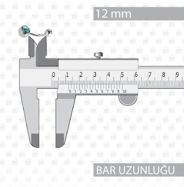 Cerrahi Çelik Taşlı Göbek Piercing Cerrahi Çelik Taşlı Göbek Piercing Top Büyüklüğü 8 mm - Bar Kalınlığı 1.6 mm - Bar Uzunluğu 12 mm