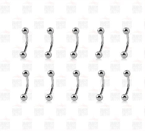 10 stuks Wenkbrauw Piercing Chirurgisch Staal Public Couple