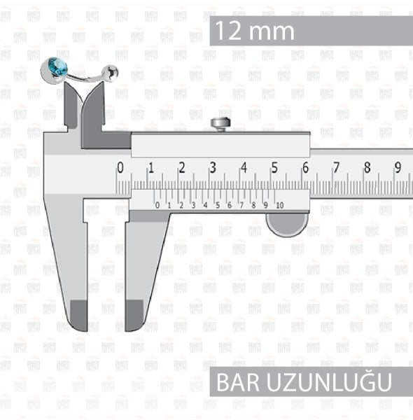 Cerrahi Çelik Taşlı Göbek Piercing Cerrahi Çelik Taşlı Göbek Piercing Top Büyüklüğü 8 mm - Bar Kalınlığı 1.6 mm - Bar Uzunluğu 12 mm