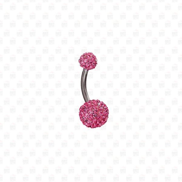 Cerrahi Çelik Swarovski Taşlı Göbek Piercing