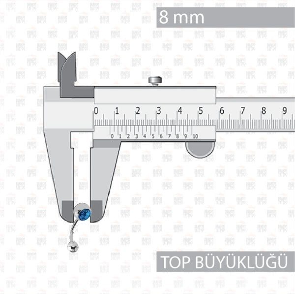 Cerrahi Çelik Taşlı Göbek Piercing Cerrahi Çelik Taşlı Göbek Piercing Top Büyüklüğü 8 mm - Bar Kalınlığı 1.6 mm - Bar Uzunluğu 12 mm