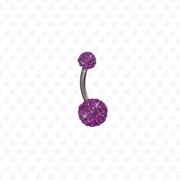 Cerrahi Çelik Swarovski Taşlı Göbek Piercing