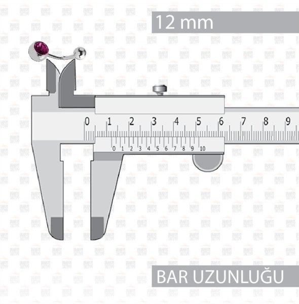 Cerrahi Çelik Taşlı Göbek Piercing Cerrahi Çelik Taşlı Göbek Piercing Top Büyüklüğü 8 mm - Bar Kalınlığı 1.6 mm - Bar Uzunluğu 12 mm
