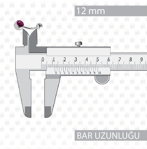 Cerrahi Çelik Taşlı Göbek Piercing Cerrahi Çelik Taşlı Göbek Piercing Top Büyüklüğü 8 mm - Bar Kalınlığı 1.6 mm - Bar Uzunluğu 12 mm