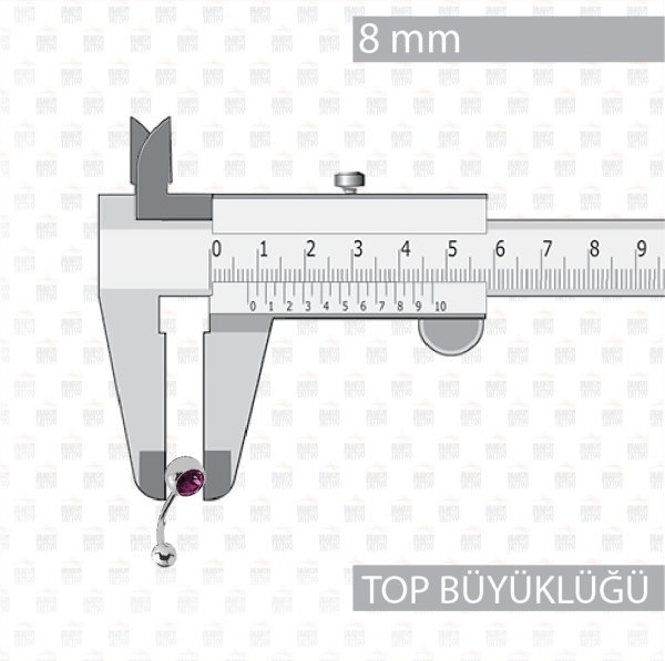 Cerrahi Çelik Taşlı Göbek Piercing Cerrahi Çelik Taşlı Göbek Piercing Top Büyüklüğü 8 mm - Bar Kalınlığı 1.6 mm - Bar Uzunluğu 12 mm