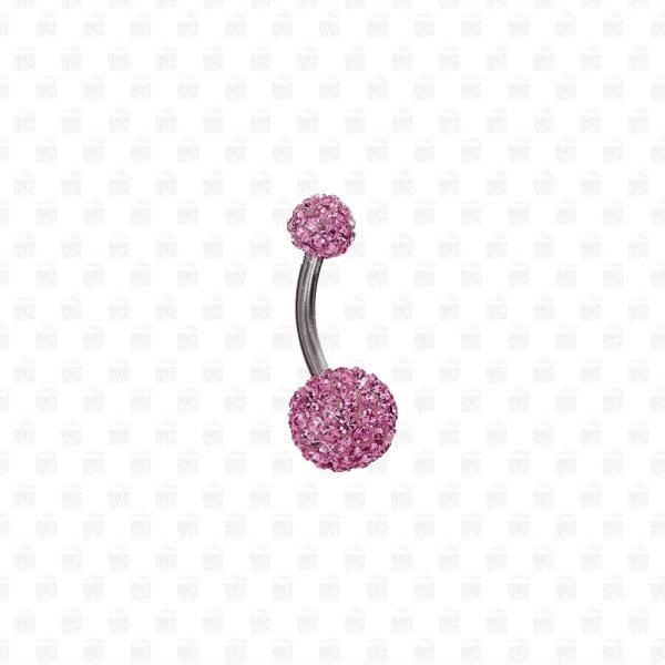 Cerrahi Çelik Swarovski Taşlı Göbek Piercing