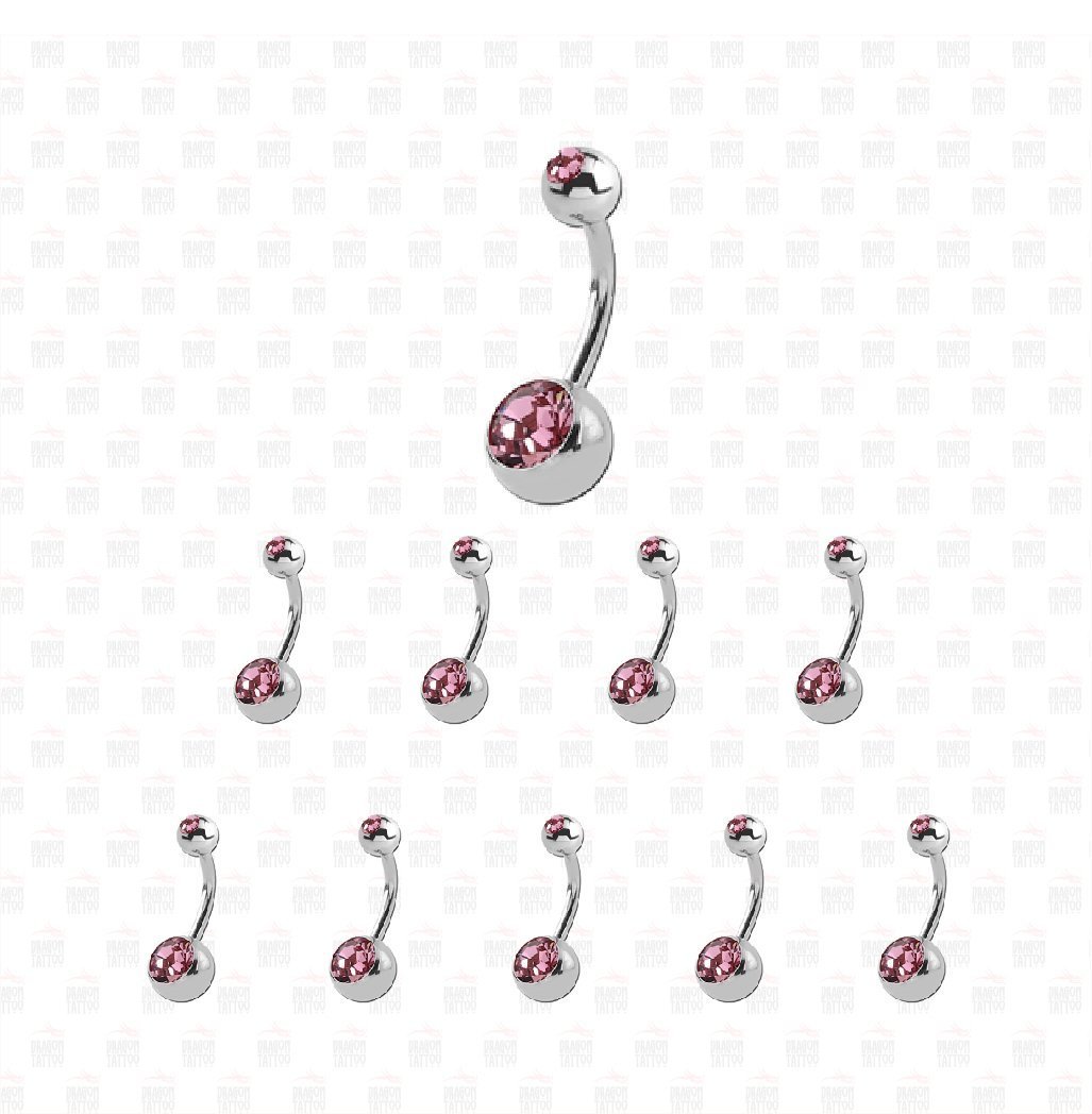 10 Adet Cerrahi Çelik Çift Taşlı Göbek Piercing 10 Adet Cerrahi Çelik Çift Taşlı Göbek Piercing Top Büyüklüğü 8 mm - Bar Kalınlığı 1.6 mm - Bar Uzunluğu 12 mm