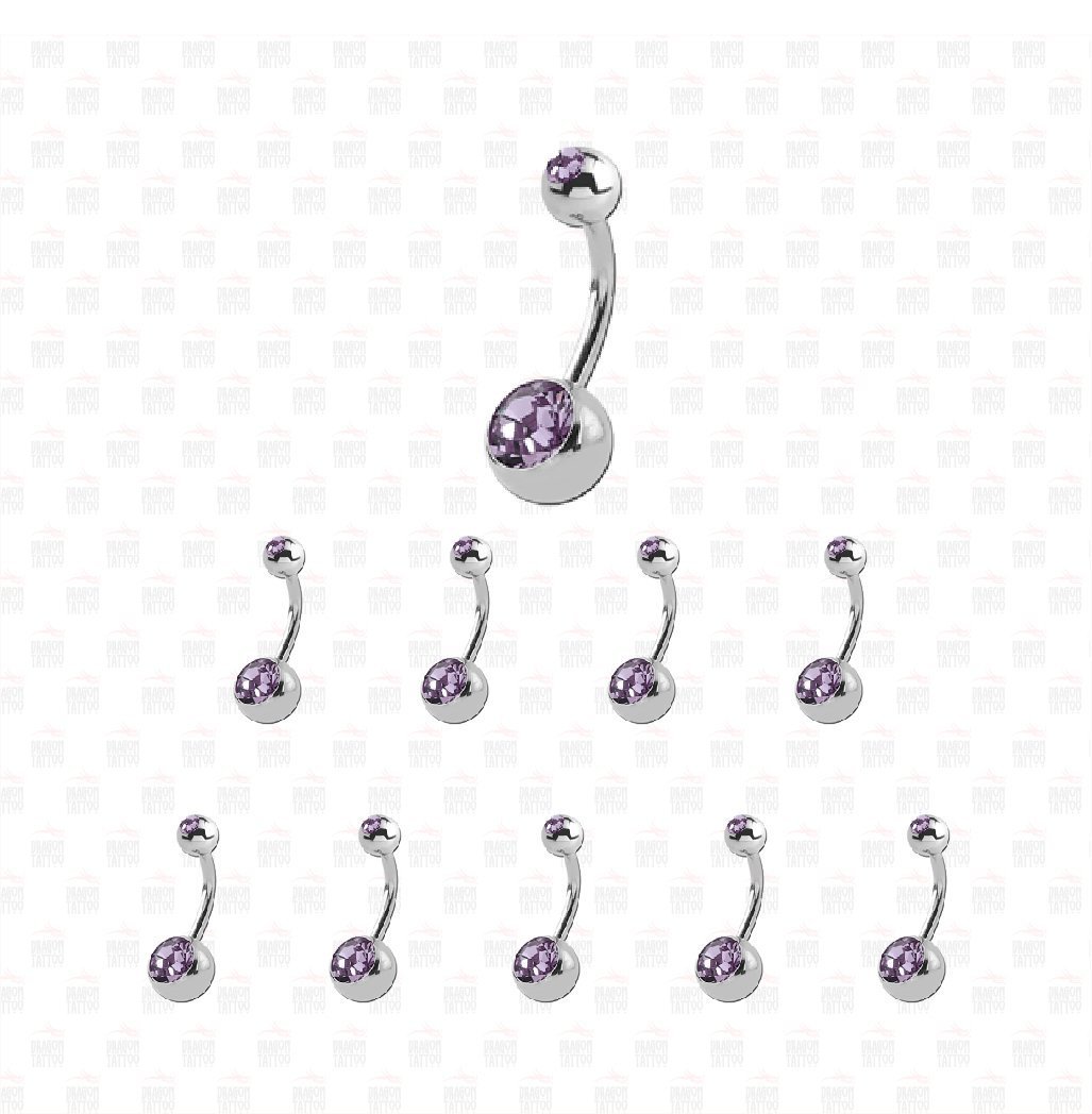 10 Adet Cerrahi Çelik Çift Taşlı Göbek Piercing 10 Adet Cerrahi Çelik Çift Taşlı Göbek Piercing Top Büyüklüğü 8 mm - Bar Kalınlığı 1.6 mm - Bar Uzunluğu 12 mm