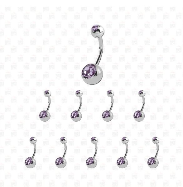 10 Adet Cerrahi Çelik Çift Taşlı Göbek Piercing 10 Adet Cerrahi Çelik Çift Taşlı Göbek Piercing Top Büyüklüğü 8 mm - Bar Kalınlığı 1.6 mm - Bar Uzunluğu 12 mm