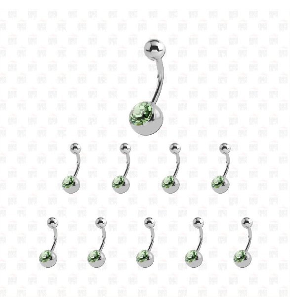 10 Adet Cerrahi Çelik Taşlı Göbek Piercing 10 Adet Cerrahi Çelik Taşlı Göbek Piercing Top Büyüklüğü 8 mm - Bar Kalınlığı 1.6 mm - Bar Uzunluğu 12 mm
