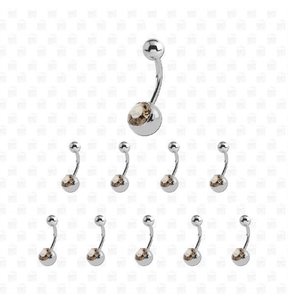 10 Adet Cerrahi Çelik Taşlı Göbek Piercing 10 Adet Cerrahi Çelik Taşlı Göbek Piercing Top Büyüklüğü 8 mm - Bar Kalınlığı 1.6 mm - Bar Uzunluğu 12 mm