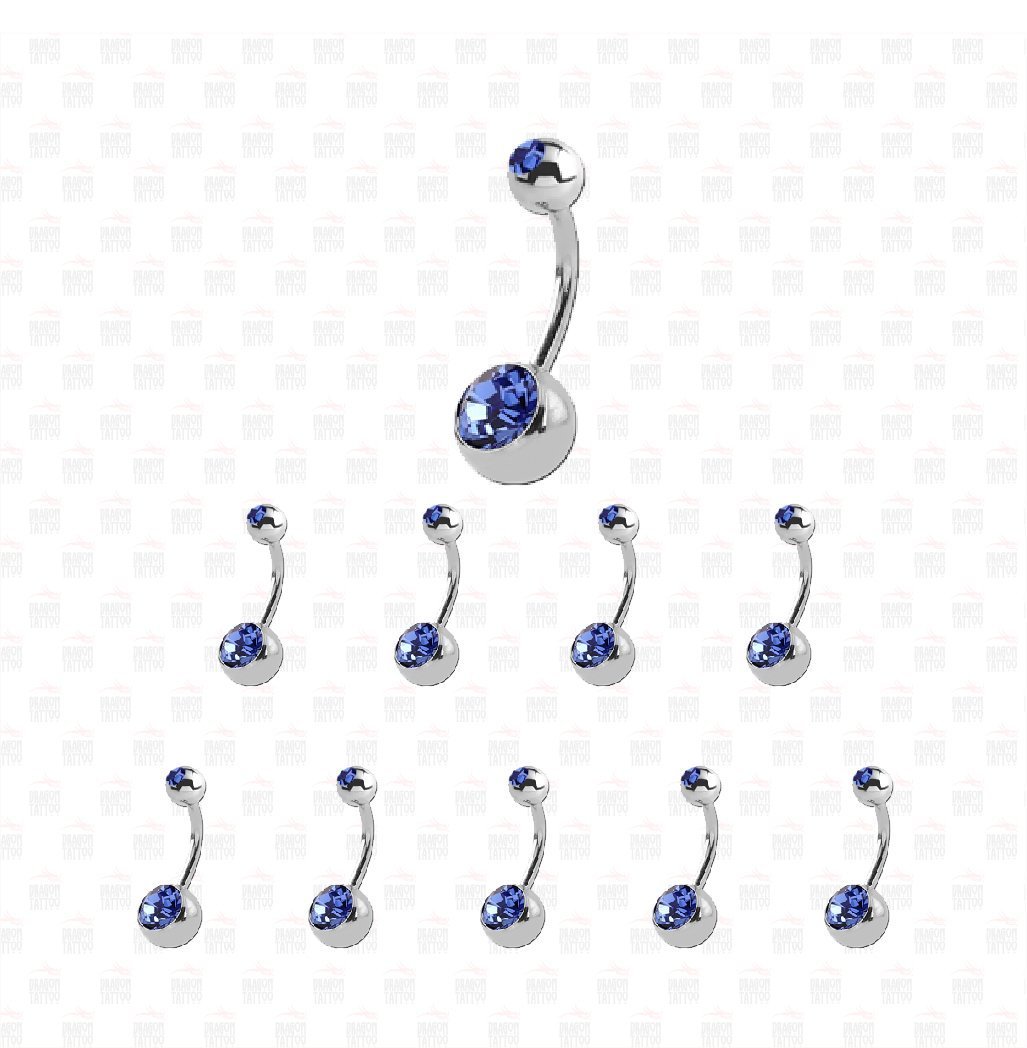 10 Adet Cerrahi Çelik Çift Mavi Taşlı Göbek Piercing 10 Adet Cerrahi Çelik Çift Mavi Taşlı Göbek Piercing Top Büyüklüğü 8 mm - Bar Kalınlığı 1.6 mm - Bar Uzunluğu 12 mm