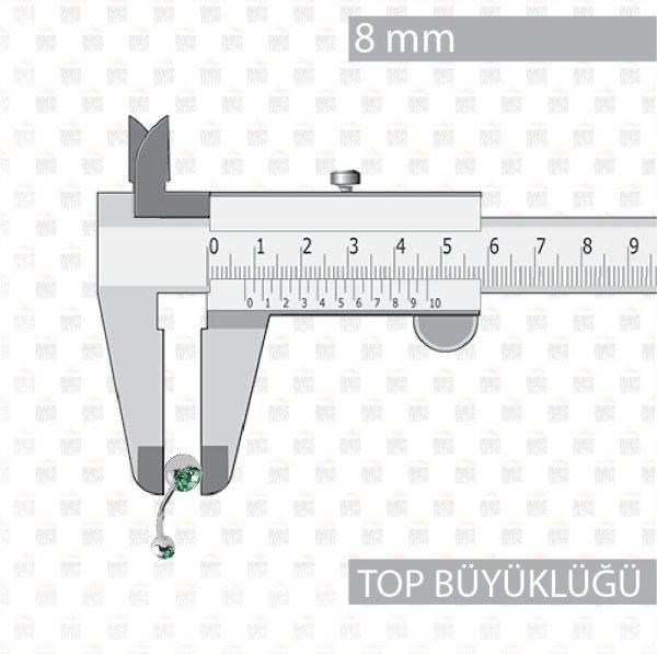 10 Adet Cerrahi Çelik Çift Yeşil Taşlı Göbek Piercing 10 Adet Cerrahi Çelik Çift Yeşil Taşlı Göbek Piercing Top Büyüklüğü 8 mm - Bar Kalınlığı 1.6 mm - Bar Uzunluğu 12 mm