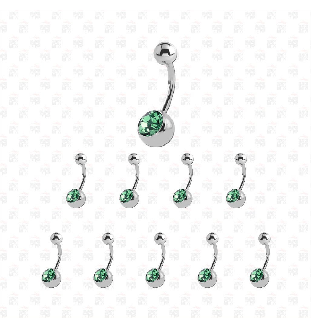 10 Adet Cerrahi Çelik Taşlı Göbek Piercing 10 Adet Cerrahi Çelik Taşlı Göbek Piercing Top Büyüklüğü 8 mm - Bar Kalınlığı 1.6 mm - Bar Uzunluğu 12 mm