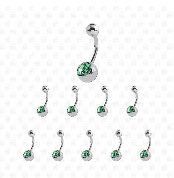 10 Adet Cerrahi Çelik Taşlı Göbek Piercing 10 Adet Cerrahi Çelik Taşlı Göbek Piercing Top Büyüklüğü 8 mm - Bar Kalınlığı 1.6 mm - Bar Uzunluğu 12 mm