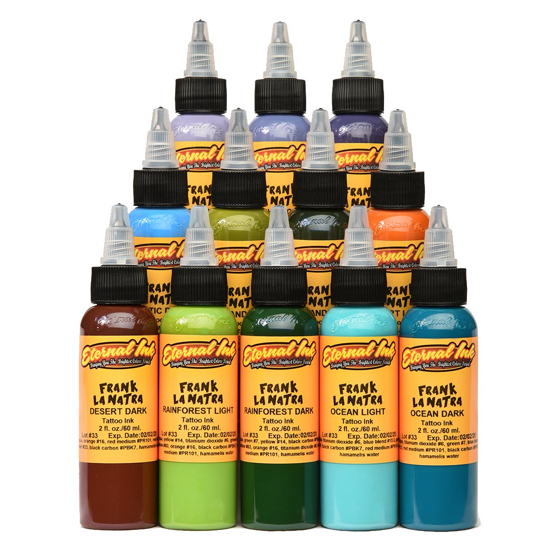 Eternal Ink Frank La Natra Series Dövme Boyası Seti 1 oz 12 Renk Boya Seti