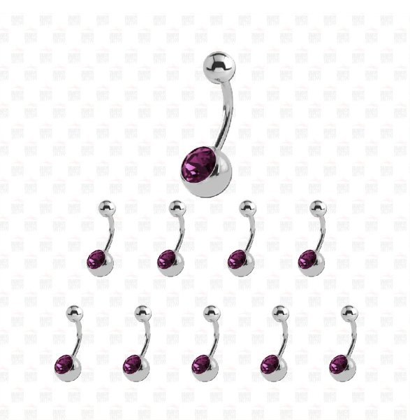 10 Adet Cerrahi Çelik Taşlı Göbek Piercing 10 Adet Cerrahi Çelik Taşlı Göbek Piercing Top Büyüklüğü 8 mm - Bar Kalınlığı 1.6 mm - Bar Uzunluğu 12 mm