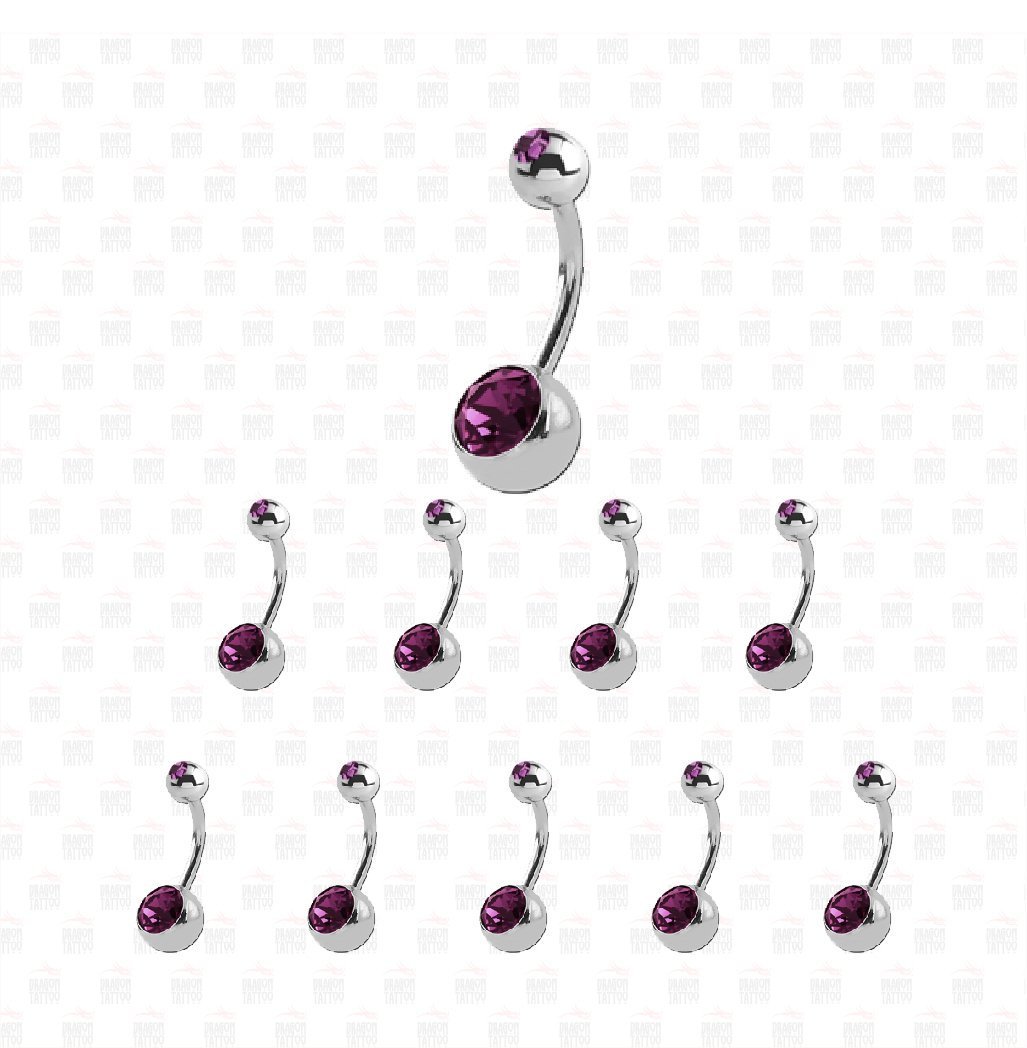 10 Adet Cerrahi Çelik Çift Taşlı Göbek Piercing 10 Adet Cerrahi Çelik Çift Taşlı Göbek Piercing Top Büyüklüğü 8 mm - Bar Kalınlığı 1.6 mm - Bar Uzunluğu 12 mm