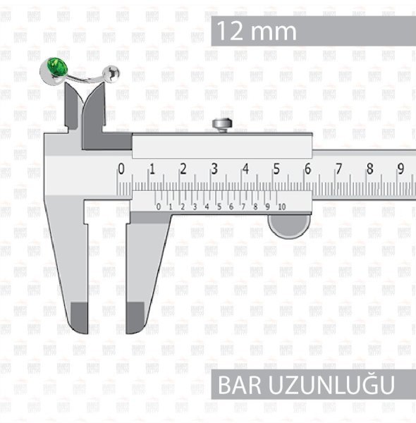 10 Adet Cerrahi Çelik Yeşil Taşlı Göbek Piercing 10 Adet Cerrahi Çelik Yeşil Taşlı Göbek Piercing Top Büyüklüğü 8 mm - Bar Kalınlığı 1.6 mm - Bar Uzunluğu 12 mm