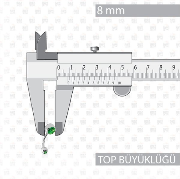 10 Adet Cerrahi Çelik Çift Taşlı Göbek Piercing 10 Adet Cerrahi Çelik Çift Taşlı Göbek Piercing Top Büyüklüğü 8 mm - Bar Kalınlığı 1.6 mm - Bar Uzunluğu 12 mm