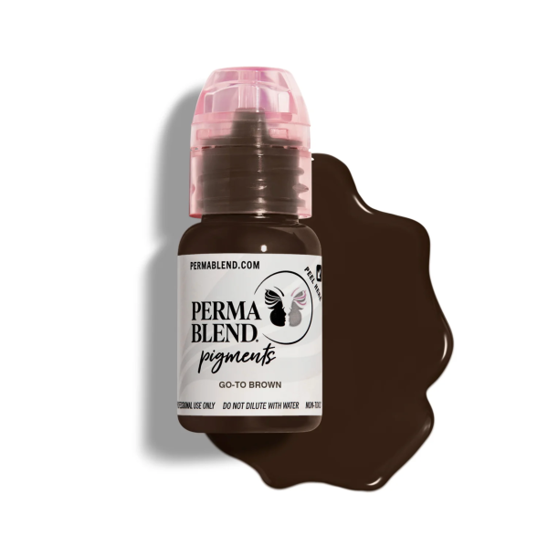 Perma Blend Go-To Brown 1/2 oz 15 ml Kaş İçin Koyu Küllü Kahverengi Kalıcı Makyaj Boyası Permablend