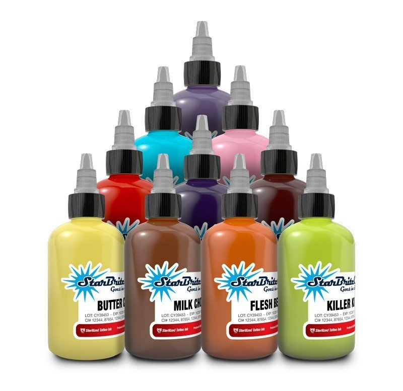 Starbrite Kirt Silver Series 1 oz 30 ml - 10 Renk Dövme Boyası Seti