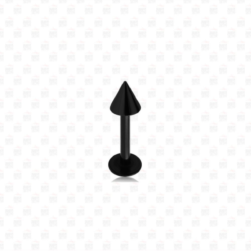 Cerrahi Çelik Spike Dudak Labret Piercing Siyah