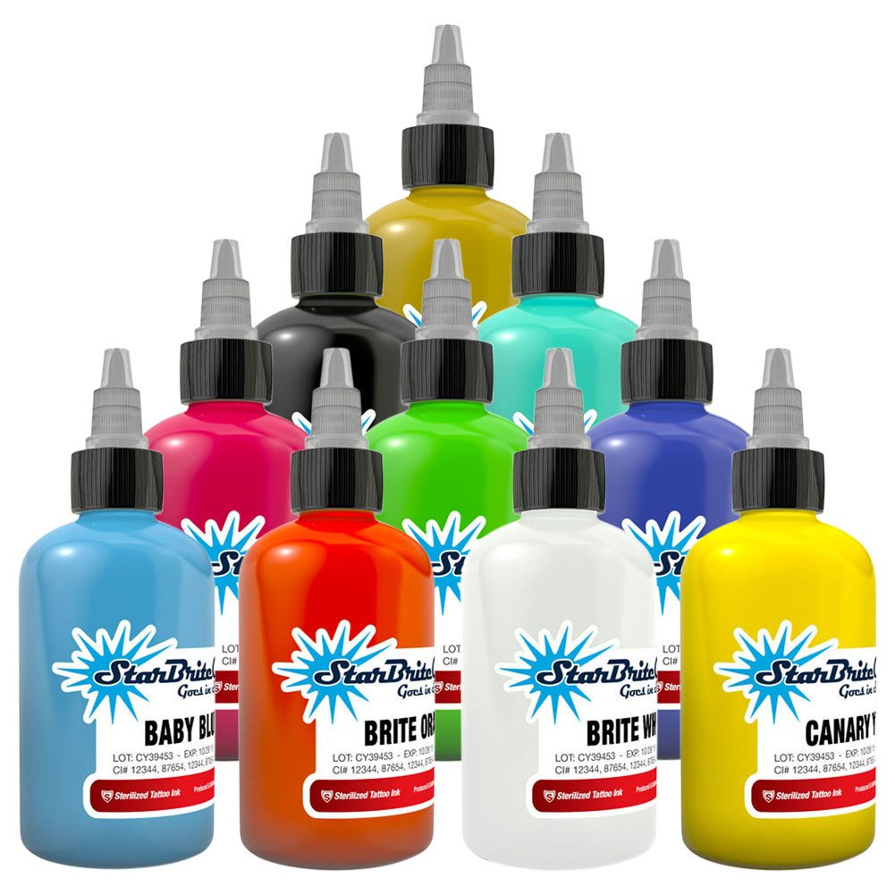 Solar Set 1/2 oz Starbrite Ink 15 ml - 10 Color tattoo inks Set
