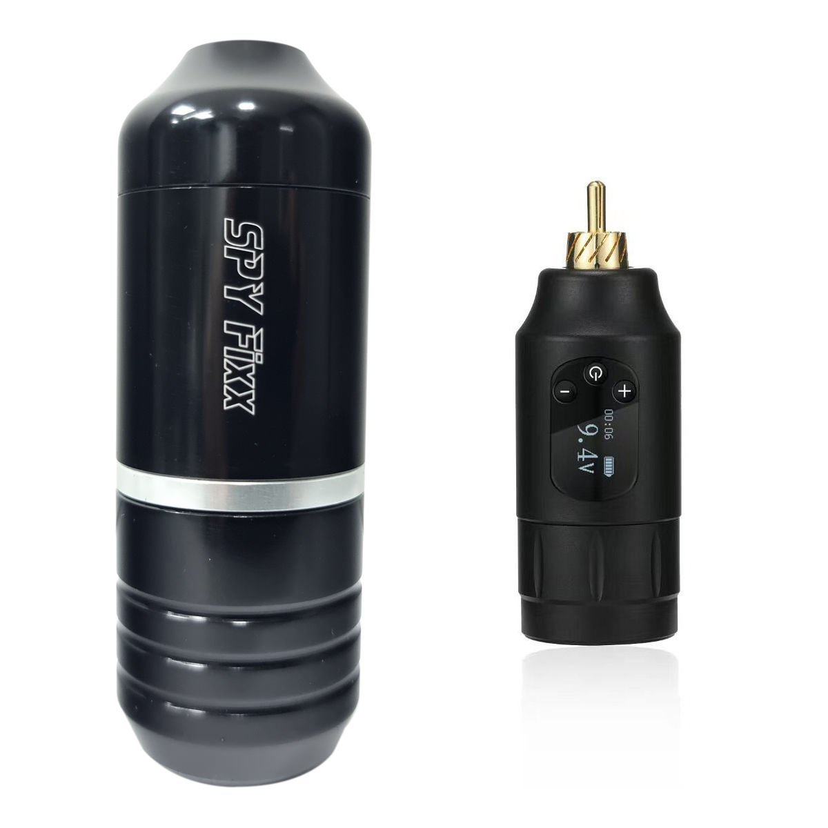 SPY Fixx Rotary Pen Dövme Makinesi Gri ve SPY RCA Batarya Set