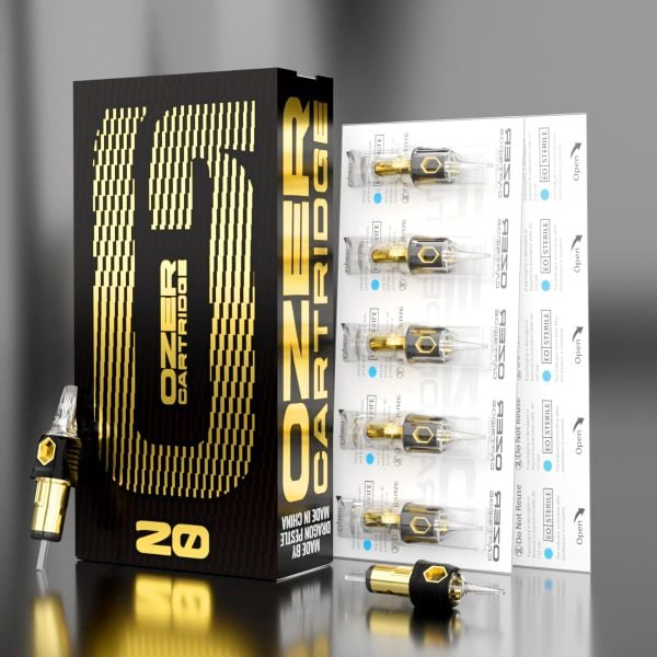 Ozer G #10 Kodlu Curved Magnum Long Taper Kartuş Dövme İğnesi Gölge ve Dolgu İçin Cartridge İğne SEMLT