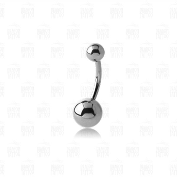 Cerrahi Çelik Taşsız Göbek Piercing Top Büyüklüğü 8 mm - Bar Kalınlığı 1.6 mm - Bar Uzunluğu 10 mm
