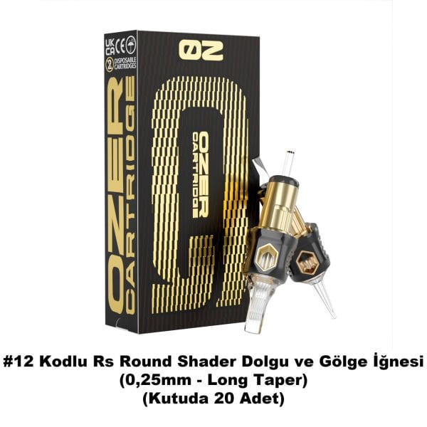 Ozer G #12 Kodlu RS Kartuş Dövme İğnesi Gölge ve Dolgu İçin Cartridge İğne