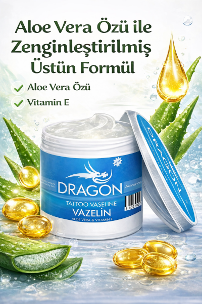 Speciale Dragon Tattoo Kleur Roze Vaseline Aloë Vera Ongeparfumeerde 500 ml / 350 g