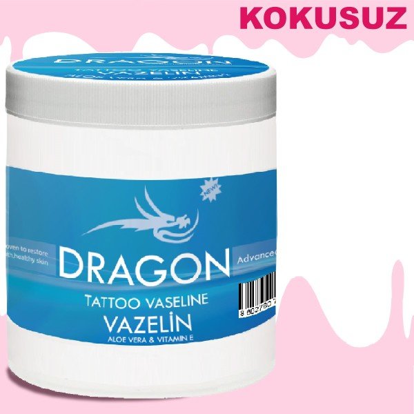 Dragon Özel Dövme Vazelini Pembe Renkli Aloe Vera'lı Kokusuz 500 ml / 350 gr