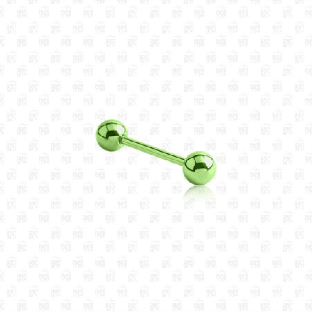 Cerrahi Çelik Yeşil Renkli Dil Piercing