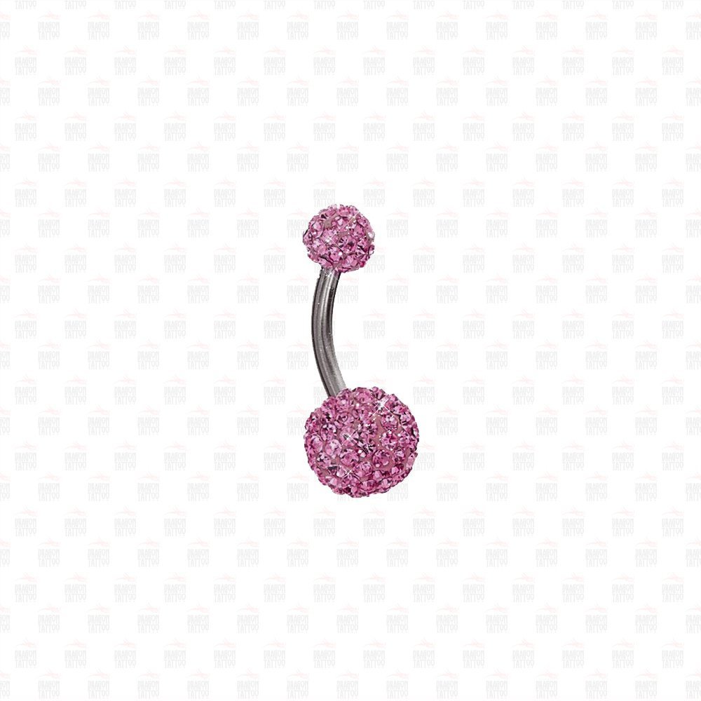 Chirurgisch Staal Belly Piercing Swarovski Top maat 8 mm - 1,6 mm dikte - Bar lengte 10mm