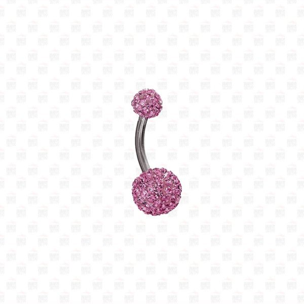Chirurgisch Staal Belly Piercing Swarovski Top maat 8 mm - 1,6 mm dikte - Bar lengte 10mm