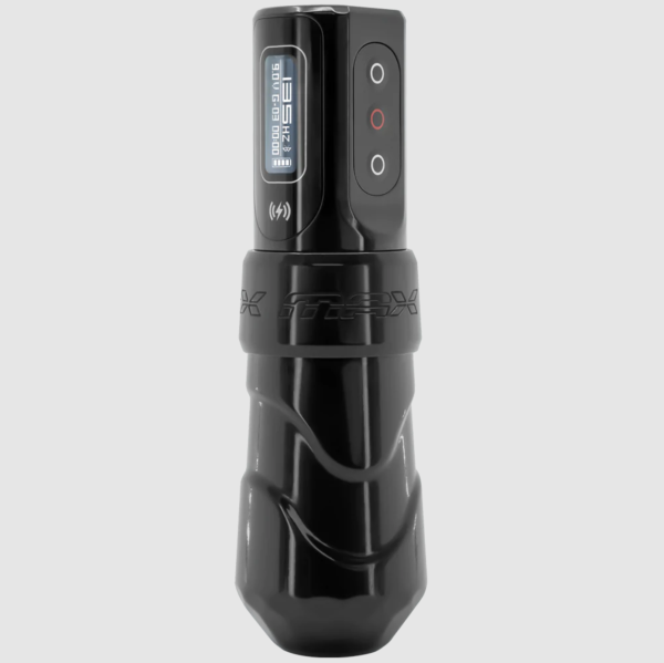 FK Irons Spektra Flux Max Stealth 4.0mm Stroke with 2 PowerBolt II Wireless Tattoo Machine Kablosuz Şarjlı Çift Bataryalı Rotary Dövme Makinesi