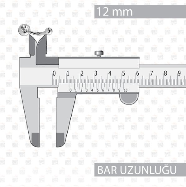 Cerrahi Çelik Beyaz Taşlı Göbek Piercing Cerrahi Çelik Beyaz Taşlı Göbek Piercing Top Büyüklüğü 8 mm - Bar Kalınlığı 1.6 mm - Bar Uzunluğu 10 mm