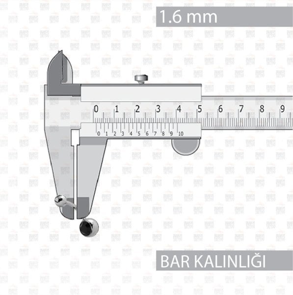 Titanyum Taşlı Göbek Piercing