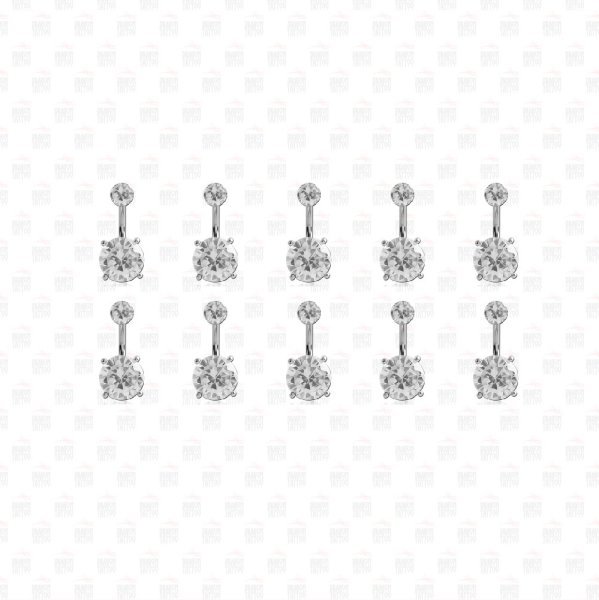 10 Adet Cerrahi Çelik Çift Beyaz Taşlı Göbek Piercing 10 Adet Cerrahi Çelik Çift Beyaz Taşlı Göbek Piercing Top Büyüklüğü 8 mm - Bar Kalınlığı 1.6 mm - Bar Uzunluğu 10 mm