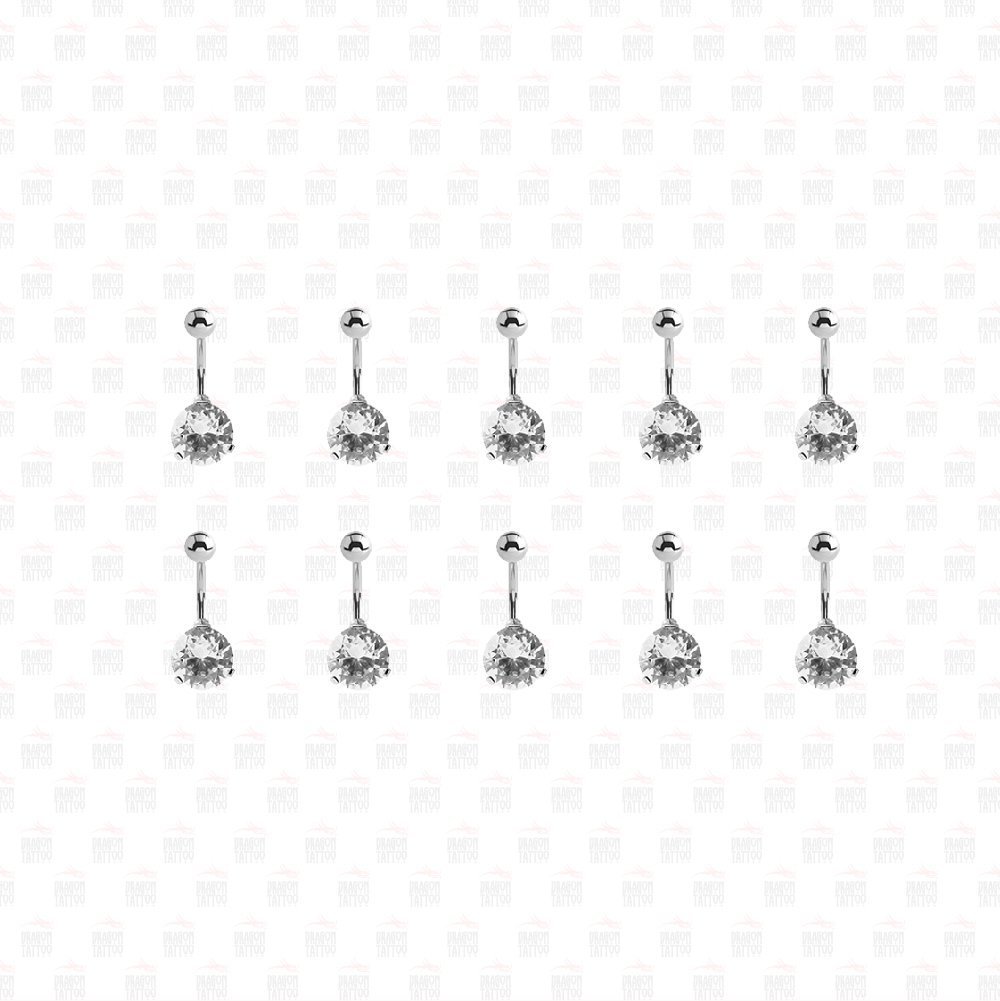 10 Adet Cerrahi Çelik Taşlı Göbek Piercing 10 Adet Cerrahi Çelik Taşlı Göbek Piercing Top Büyüklüğü 8 mm - Bar Kalınlığı 1.6 mm - Bar Uzunluğu 10 mm