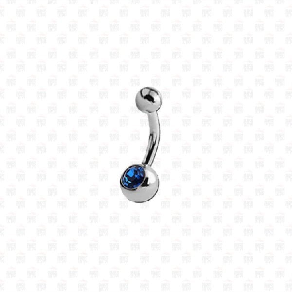 Enige Blauwe Steen navelpiercing Titanium