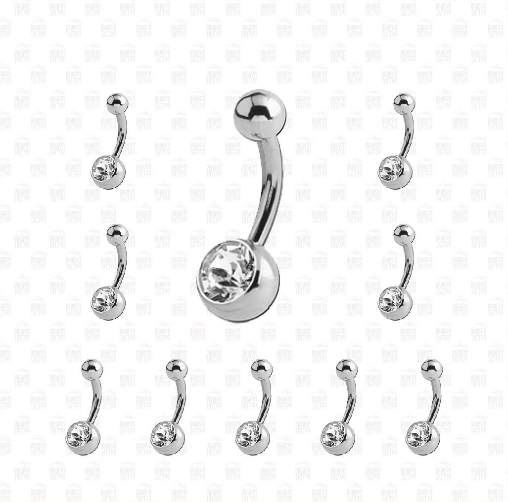 10 Adet Cerrahi Çelik Beyaz Taşlı Göbek Piercing 10 Adet Cerrahi Çelik Beyaz Taşlı Göbek Piercing Top Büyüklüğü 8 mm - Bar Kalınlığı 1.6 mm - Bar Uzunluğu 10 mm