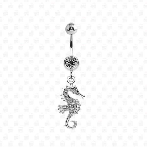 Surgical Steel rocking Sea Horse - Sea Horse Belly Piercing