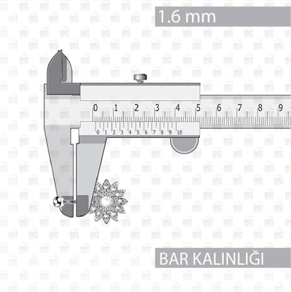 Cerrahi Çelik Sallantılı Göbek Piercing